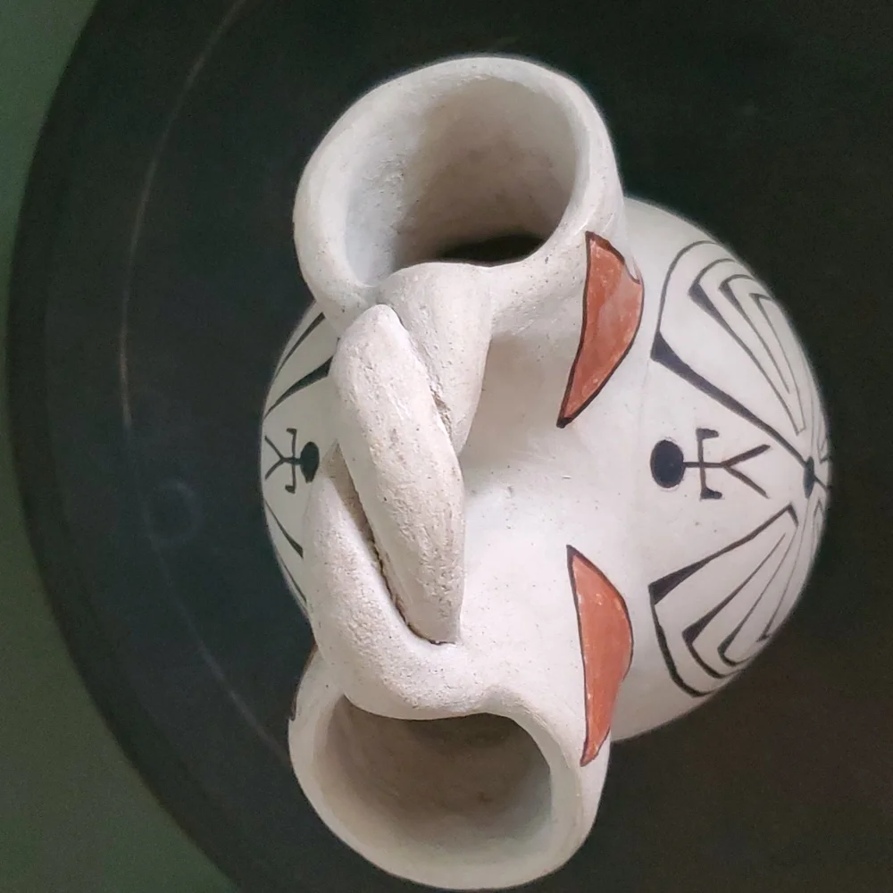 Hand coiled Rare 1970's Papago Native Indian Wedding Vase vintage - Picture 3 of 8
